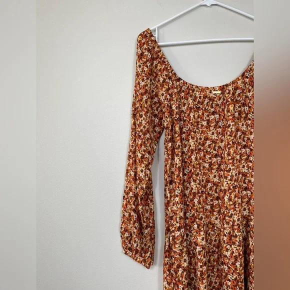 Billabong Floral Fit Long Sleeve Mini Dress Beach Tropical Size SP NWOT - Picture 8 of 13